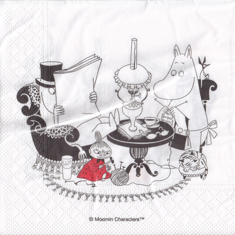 Moomin Paper Napkins Moominpappa Reading 33 x 33 cm