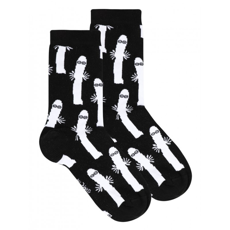 27-30 Moomin Hattifatteners Children Socks 2 Pairs Black