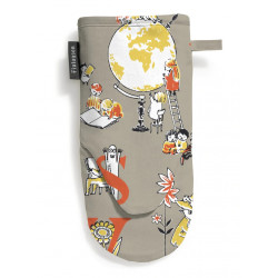 Moomin Oven Mitt ABC Brown 15 x 30 cm Finlayson