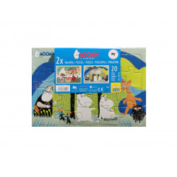 Moomin Puzzle Set of 2 x 20 pcs Berries and Hills