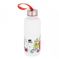 Moomin Characters Borosilicate Glass Bottle Silicone Cover