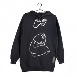 Size S Moomin Ella Hoodie Ninny the Invisible Child Sketch Black 