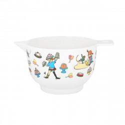 Pippi Longstoking Baking Melamine Mixing Bowl White1.9 L