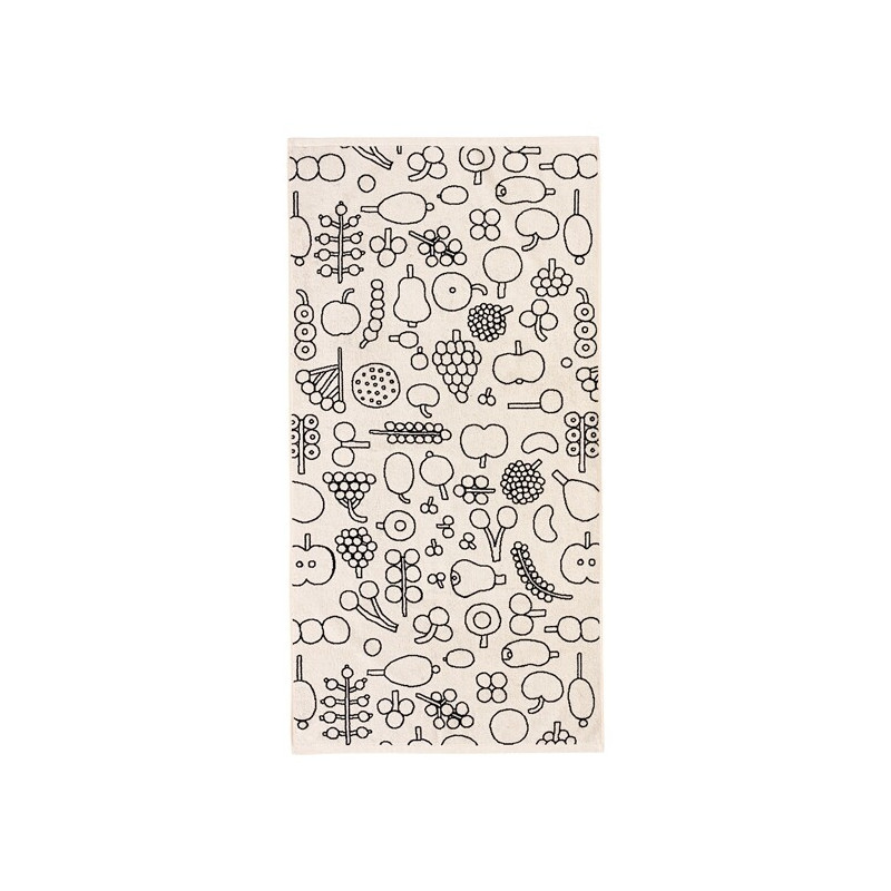 Iittala Oiva Toikka Bath Towel Frutta Black 70 x 140 cm