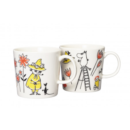 Moomin Red Cross Set of 2 Mugs ABC Moomintroll and Snufkin 2022