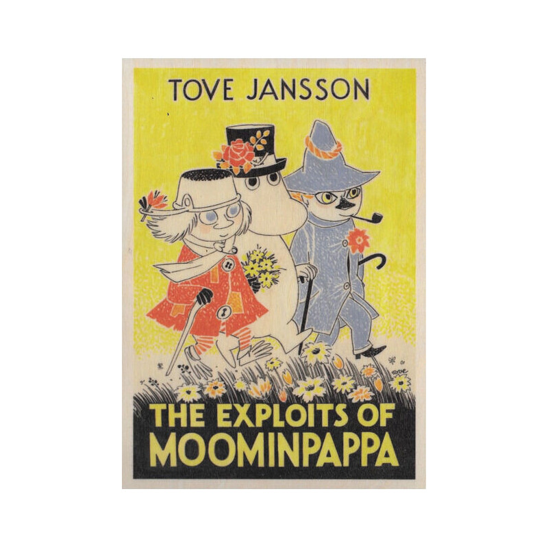 Moomin Wooden Postcard Birch Plywood Moominpappa Exploits
