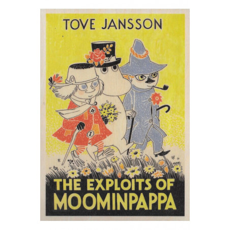 Moomin Wooden Postcard Birch Plywood Moominpappa Exploits