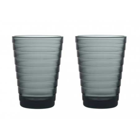 Aino Aalto Tumbler Dark Grey 33 cl Set of 2 Iittala