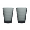 Aino Aalto Tumbler Dark Grey 33 cl Set of 2 Iittala