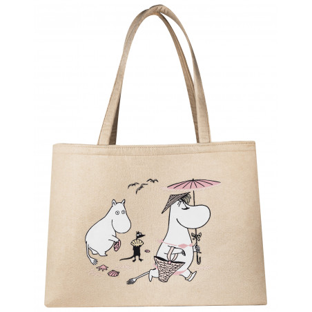 Moomin Felt Tote Bag The Beach r-pet 50 x 38 cm