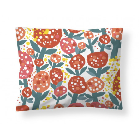 Finlayson Kukinta Bloom Pillowcase Red Turquoise White 50 x 60 cm