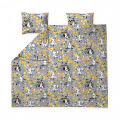 Moomin Double Bed Duvet Cover Pillowcase Moominmamma Dream Grey Yellow Orange  240x210 2x50x60 cm Finlayson