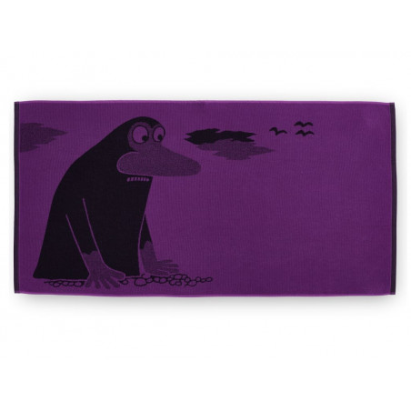 Moomin Bath Terry Towel Groke Violet 70 x 140 cm Finlayson