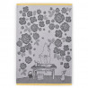 Moomin Kitchen Towel Moominmamma Roses Black Yellow 2 pcs 50 x 70 cm Finlayson