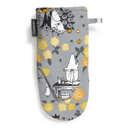 Moomin Oven Mitt Moominmamma Dream Grey Yellow Orange 15 x 30 cm Finlayson