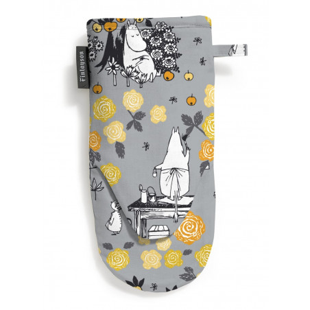 Moomin Oven Mitt Moominmamma Dream Grey Yellow Orange 15 x 30 cm Finlayson