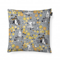 Moomin Decorative Pillowcase Cushion Cover Moominmamma Dream Grey Yellow Orange 48 x 48 cm Finlayson