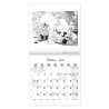 Moomin 2023 Wall Calendar Black and White Putinki 30 x 30 cm