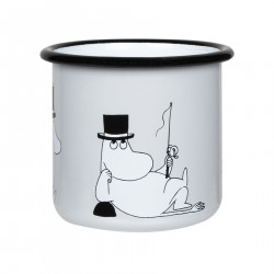 Moomin Enamel Mug Moominpappa Retro Grey 0.37 L