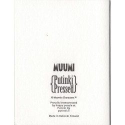 Moomin Greeting Card Letterpressed Wheelbarrow Putinki