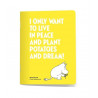 Moomin Small Notebook 9 x 12 cm Plant Potatoes Text Yellow