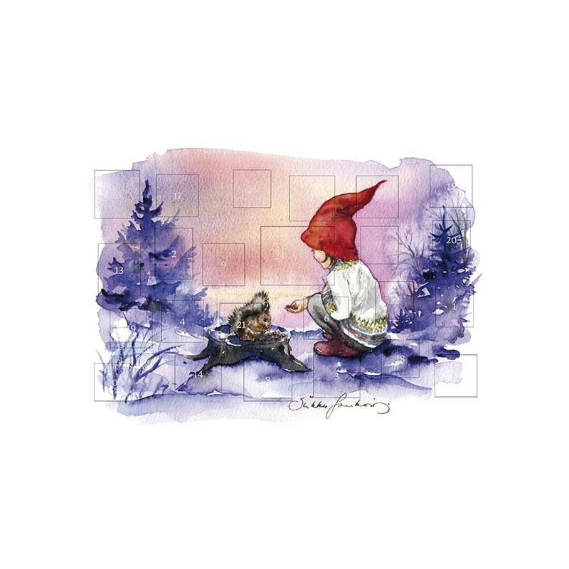 Sirkku Saukonoja Elf Advent Calendar with Pictures A4