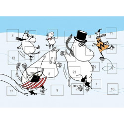 Moomin Skating Advent Calendar with Pictures A4