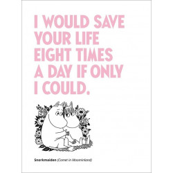 Moomin Greeting Card Letterpressed Save Life