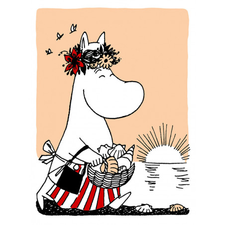 Moomin Greeting Card Letterpressed Moominmamma and Shells