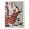 Moomin Greeting Card Letterpressed Sailing