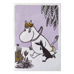 Moomin Greeting Card Letterpressed Snorkmaiden Running