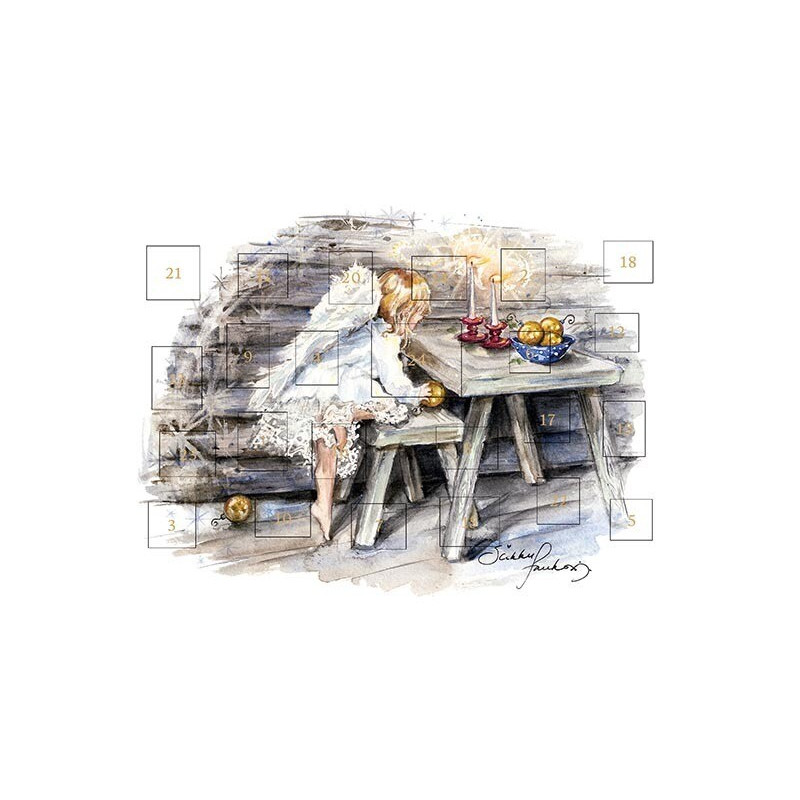 Sirkku Saukonoja Advent Postcard Calendar  Angel Girl