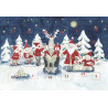 Sirkku Saukonoja Advent Postcard Calendar  Elves