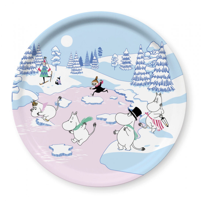 Moomin Birch Tray Round 31 cm Winter Wonders 2022