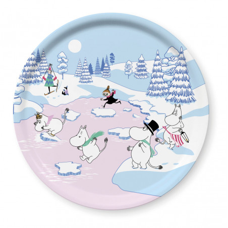 Moomin Birch Tray Round 31 cm Winter Wonders 2022