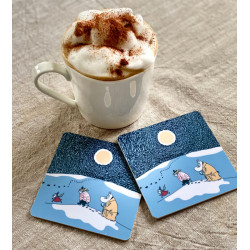 Moomin Coasters Snow Moonlight Winter 2021 4 pcs