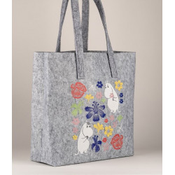Moomin Felt Tote Bag Flowers r-pet 40 x 40 cm