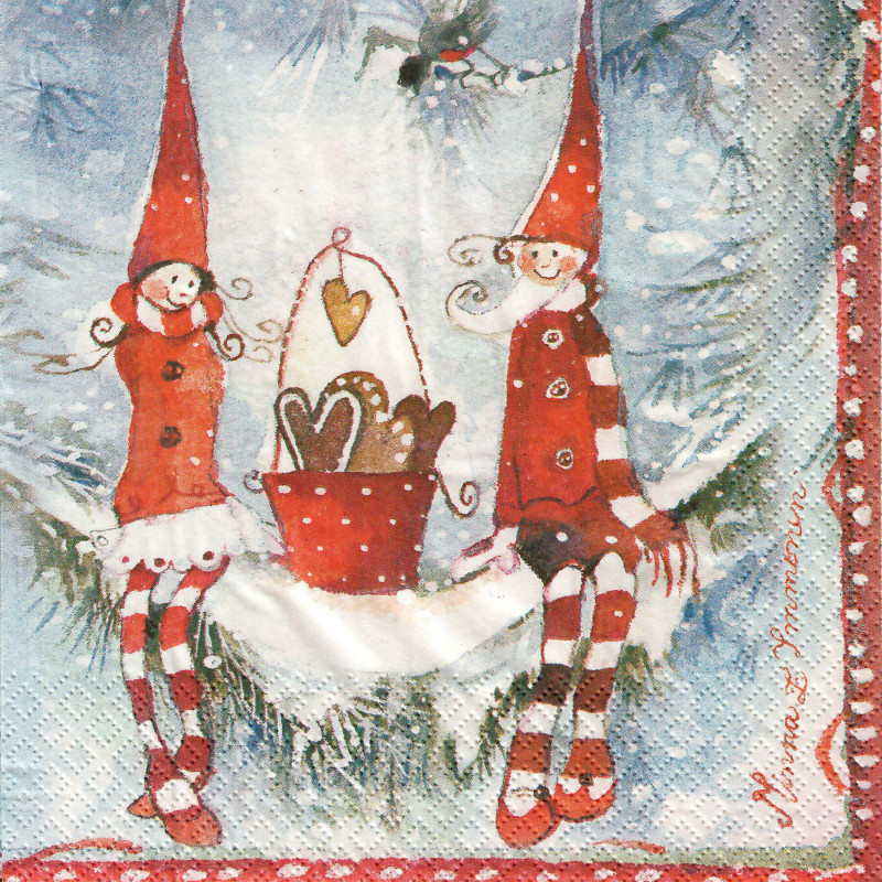 Havi Paper Napkins Elves 20 pcs 33 cm