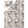 Moomin Duvet Cover Set Fairytale Yellow Lila Beige150 x 210 cm 50 x 60 cm GOTS 