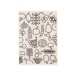 Iittala Oiva Toikka Bath Towel Frutta Black 50 x 70 cm 