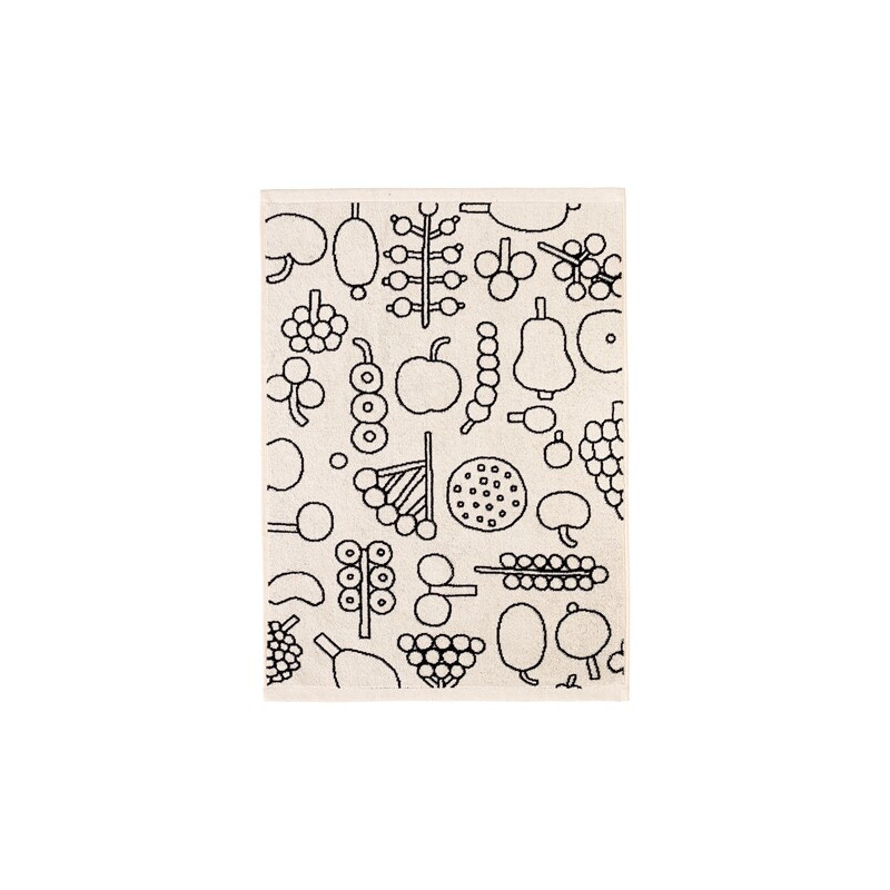 Iittala Oiva Toikka Bath Towel Frutta Black 50 x 70 cm 