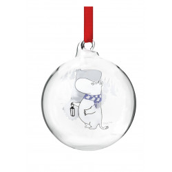 Moomin Christmas Ball Moomintroll with Scarf and Lamp 7 cm