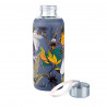 Moomin Orchid Borosilicate Glass Bottle Silicone Cover