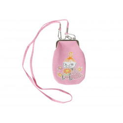 Moomin Phone Pouch with Shoulder Strap Little My Pink with White Dots Martinex