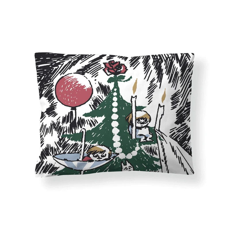 Moomin Sateen Pillowcase Christmas Tree 50 x 60 cm Finlayson