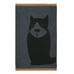 Hand Towel Dog Black Grey 30 x 50 cm