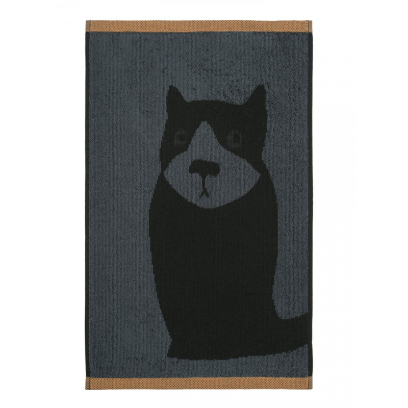 Hand Towel Dog Black Grey 30 x 50 cm
