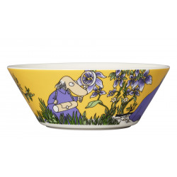 Moomin Bowl Hemulen Yellow Lilac 15 cm Arabia 2023