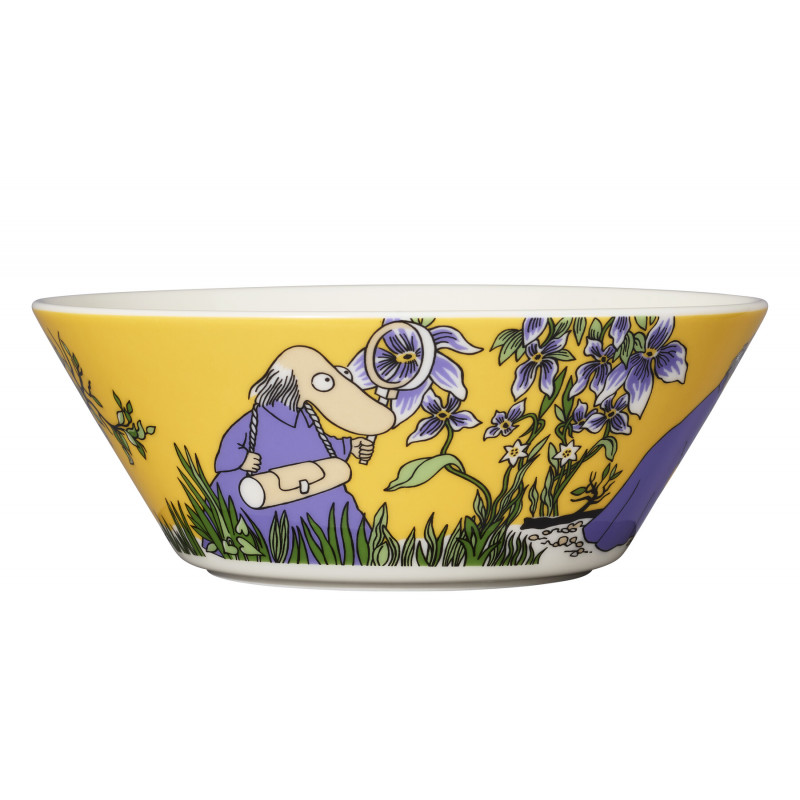 Moomin Bowl Hemulen Yellow Lilac 15 cm Arabia 2023