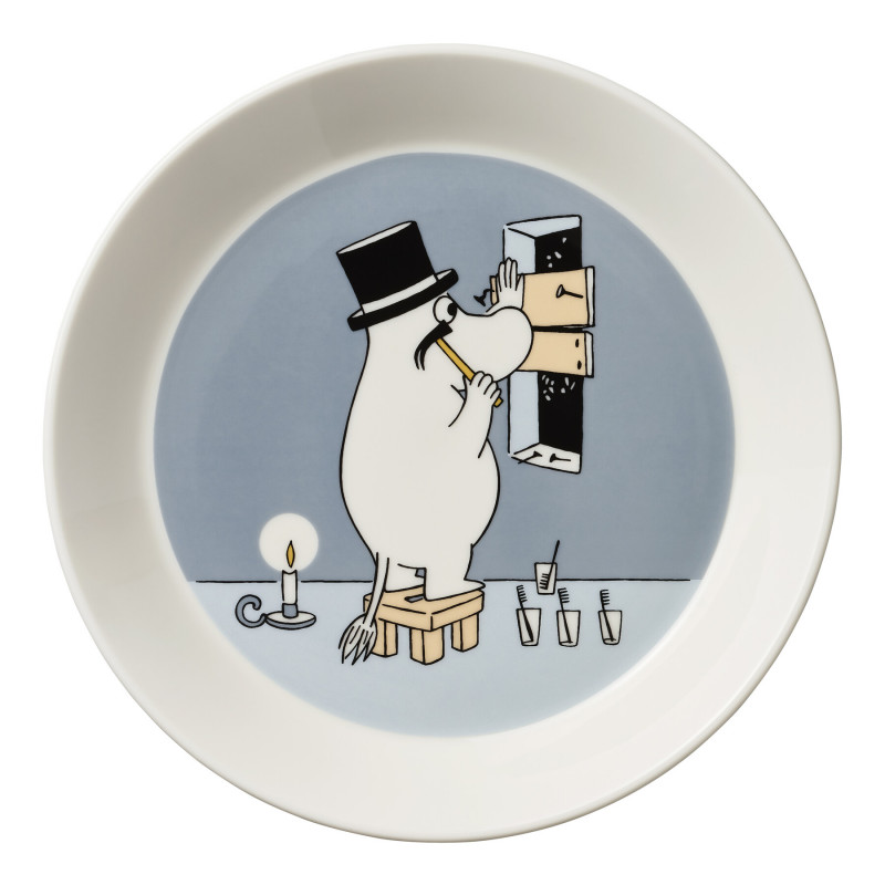 Moomin Plate Moominpappa Grey 19 cm Arabia 2023